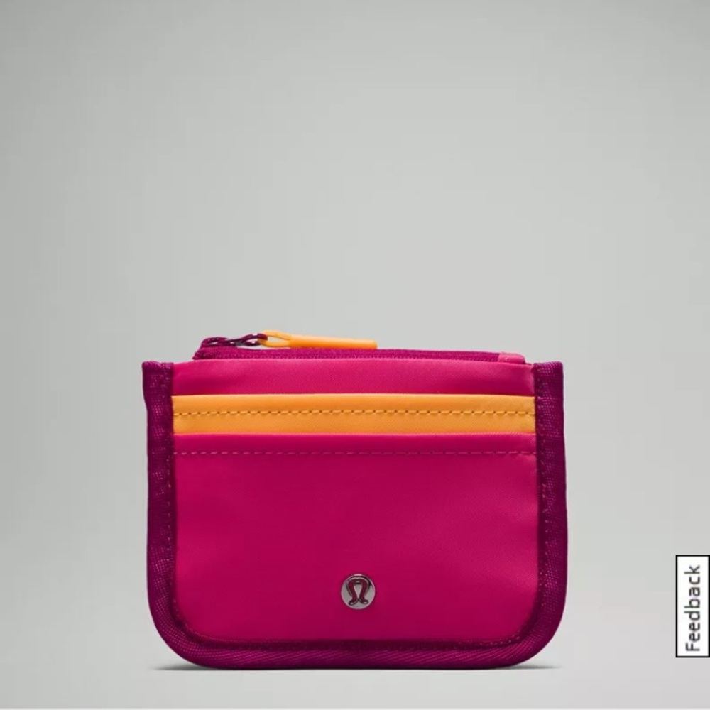 Lululemon Athletica Pink and Orange Card Holder